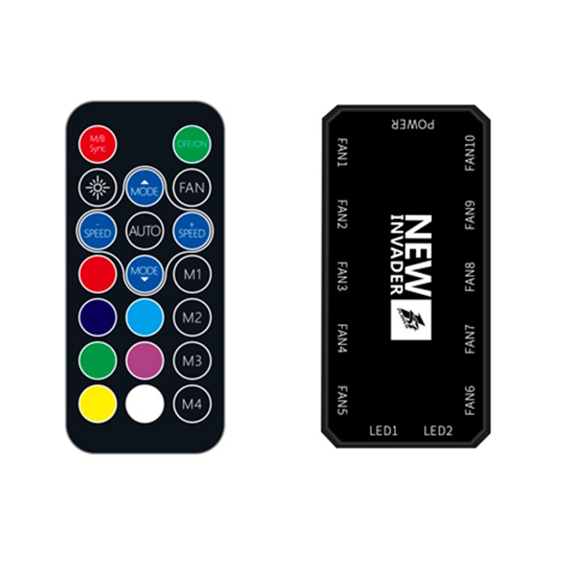 Controler 1stPlayer® C2 aRGB cu telecomanda, compatibil cu ventilatoare cu 5 pini, suporta sincronizare cu placa de baza