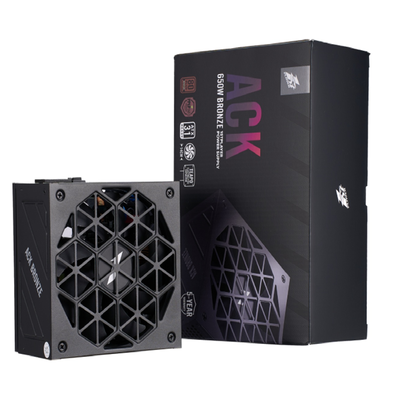 Sursa PC 1stPlayer® HA-650AA2, 650W, 80 PLUS® Bronze, PFC activ, negru - imagine 2