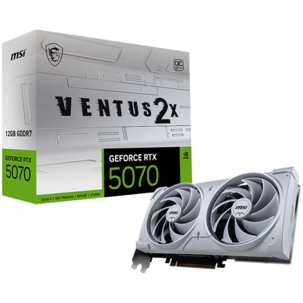 Placa video MSI GeForce RTX™ 5070 12G VENTUS 2X OC WHITE, 12GB GDDR7, 192-bit