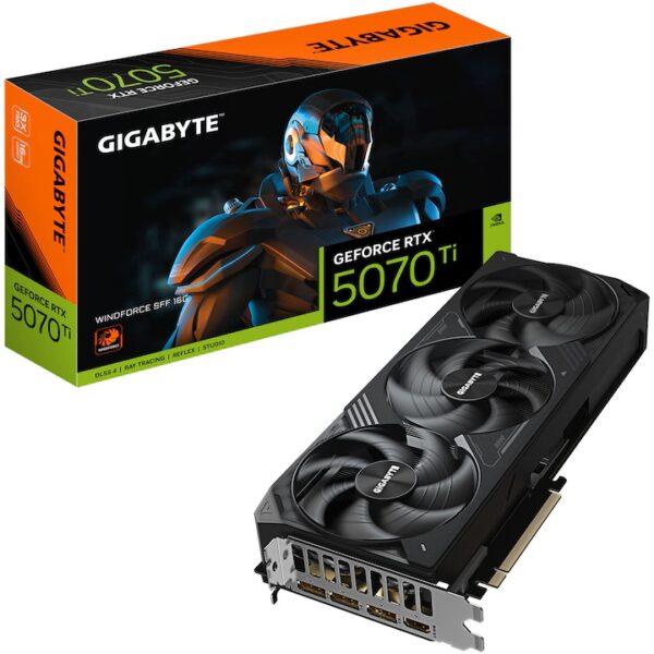 Placa video GIGABYTE GeForce RTX™ 5070 Ti WindForce OC SFF, 16GB GDDR7, 192-bit