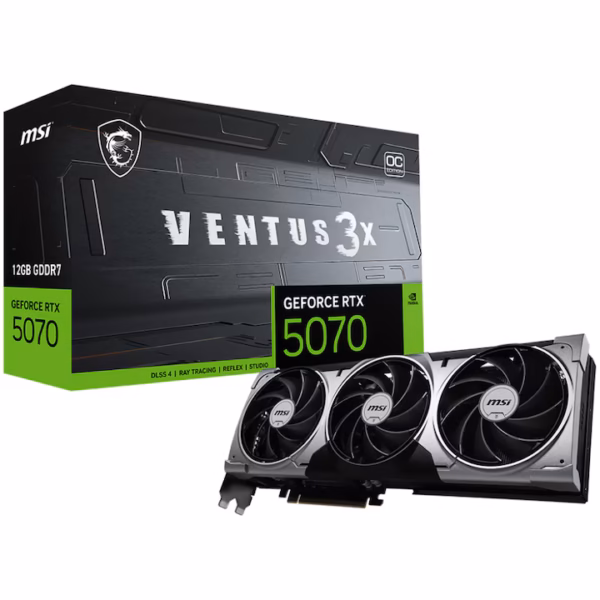 Placa video MSI GeForce RTX 5070 VENTUS 3X OC, 12GB GDDR7, 192-bit