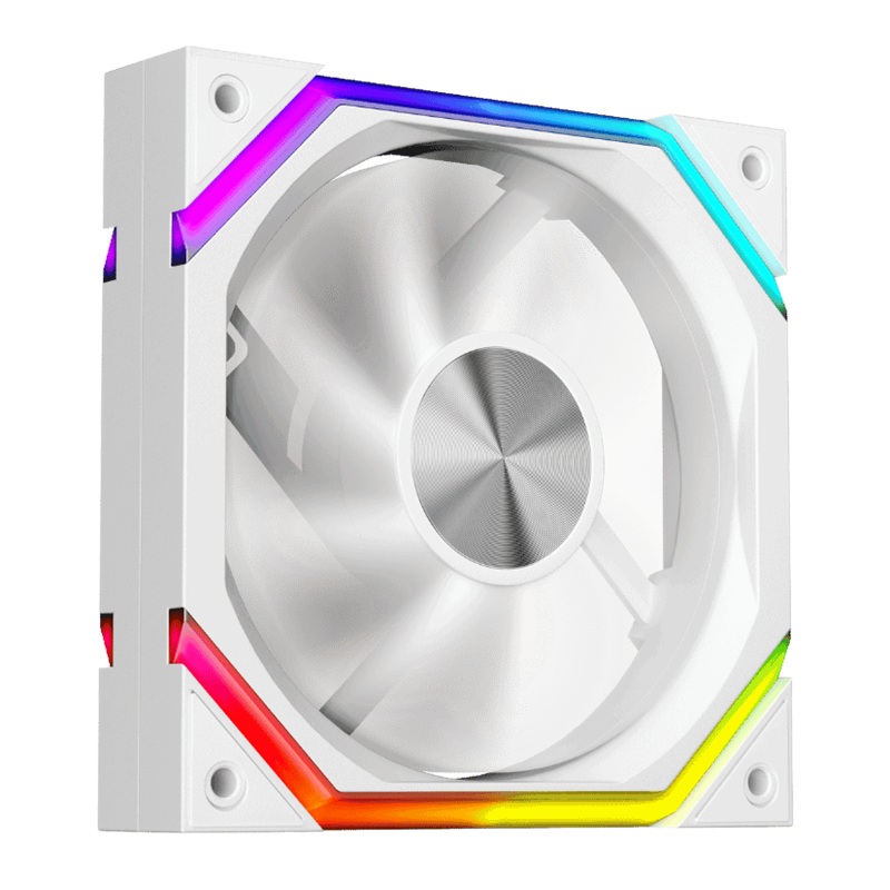 Ventilator 1stPlayer® aRGB FH7R-WH reverse, control turatie, 120x120x25 mm silent, rulment hydraulic, 3pin(ARGB)+4PIN(PWM), alb - imagine 2