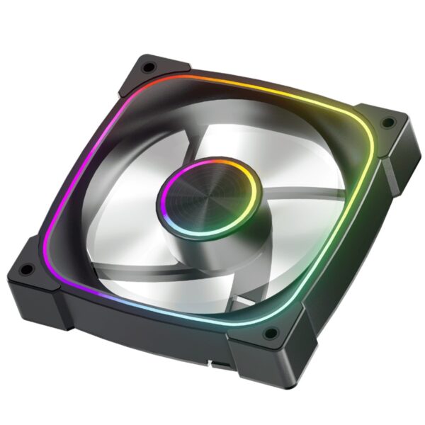 Ventilator 1stPlayer® aRGB FN7R-BK reverse, control turatie, 120x120x25 mm silent, rulment hydraulic, 3pin(ARGB)+4PIN(PWM), negru