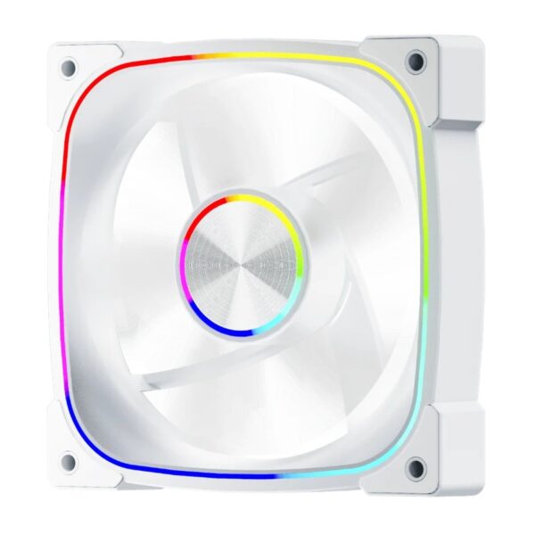 Ventilator 1stPlayer® aRGB FN7R-WH reverse, control turatie, 120x120x25 mm silent, rulment hydraulic, 3pin(ARGB)+4PIN(PWM), alb