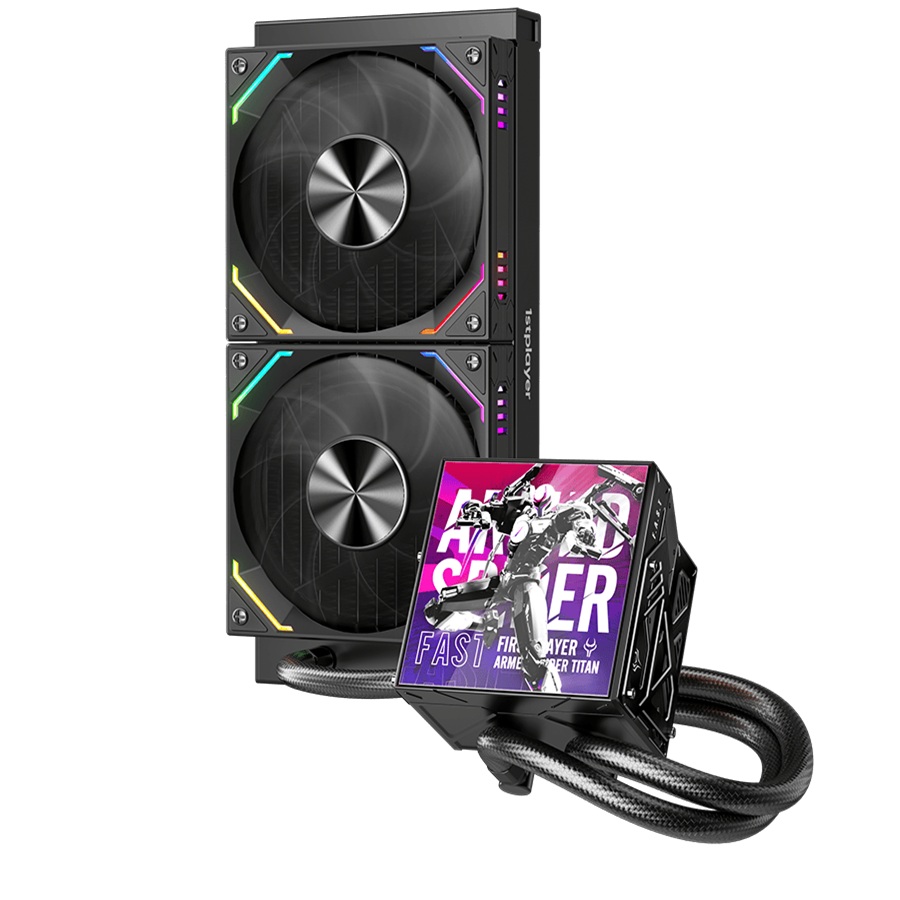 Cooler Procesor 1stPLAYER FT 240E-bk FAST aRGB, display personalizabil, compatibil AMD si Intel, negru - imagine 4