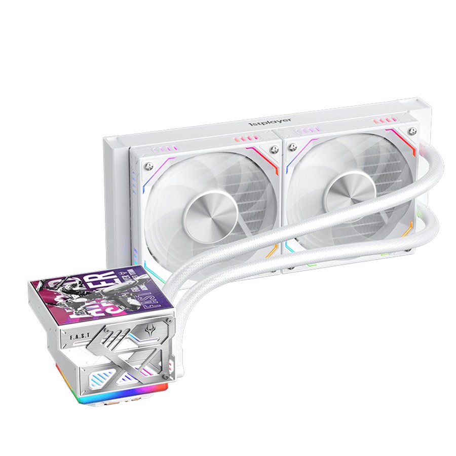 Cooler Procesor 1stPLAYER FT 240E-wh FAST aRGB, display personalizabil, compatibil AMD si Intel, alb - imagine 2