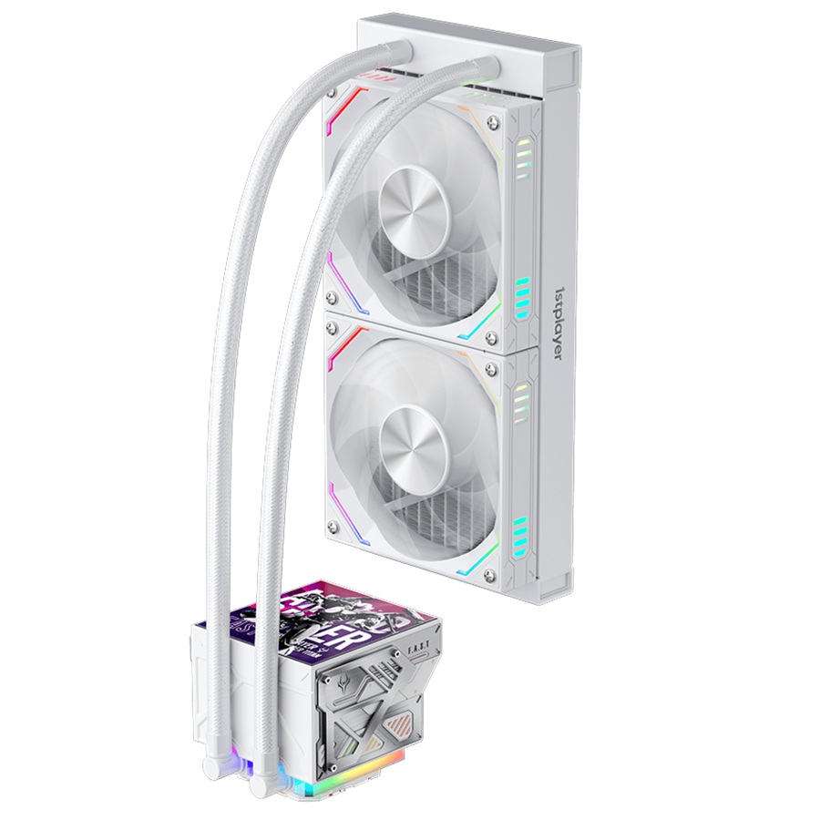 Cooler Procesor 1stPLAYER FT 240E-wh FAST aRGB, display personalizabil, compatibil AMD si Intel, alb - imagine 3
