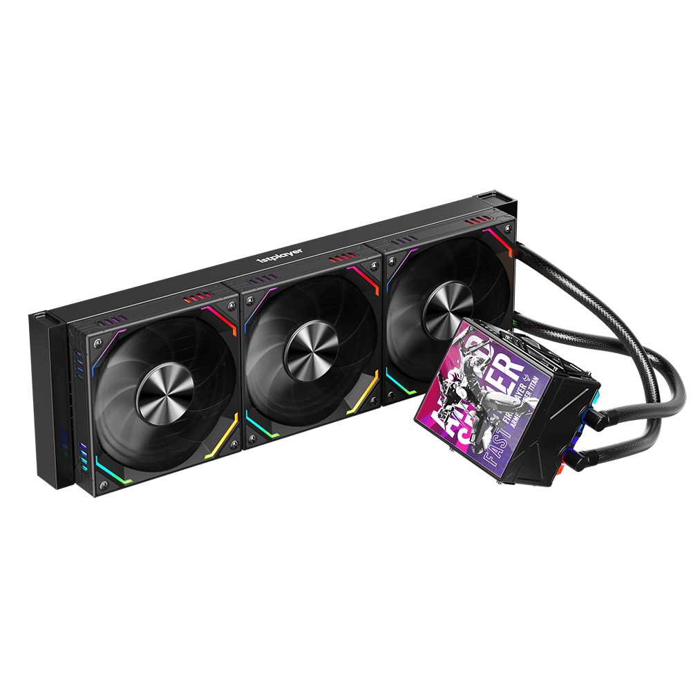 Cooler Procesor 1stPLAYER FT 360E-bk FAST aRGB, display personalizabil, compatibil AMD si Intel, negru - imagine 2