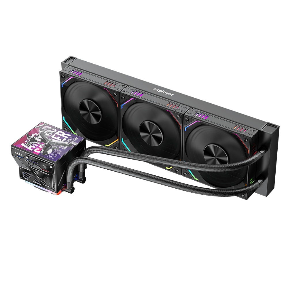 Cooler Procesor 1stPLAYER FT 360E-bk FAST aRGB, display personalizabil, compatibil AMD si Intel, negru - imagine 3