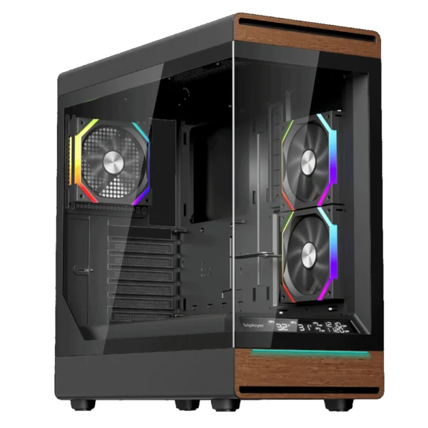 Carcasa 1stPLAYER Gaming ZX8-wh, 5 ventilatoare aRGB, ATX, strip