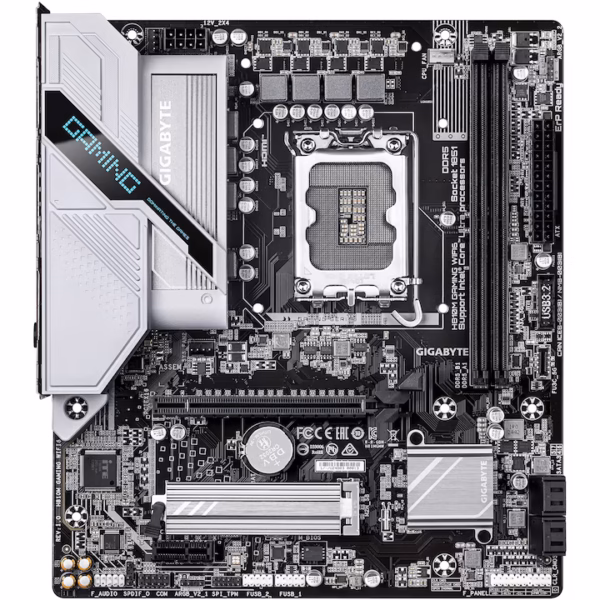 Placa de baza GIGABYTE H810M GAMING WIFI6, LGA1851, DDR5, BT, Wi-Fi, mATX, Negru