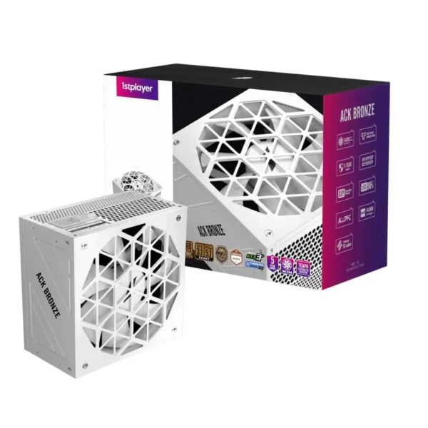Sursa PC 1stPlayer 850W, 80 PLUS® Bronze si certificat Bronze Cybenetics, ATX 3.1, PCIe 5.1, HA-850AA2, alb
