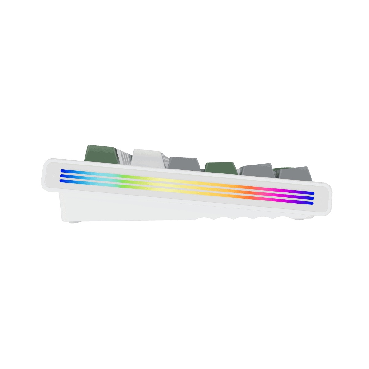 Tastatura Mecanica Gaming 1stPlayer® NEO108 Arctic Blue, 108 taste Lavender Switch, Iluminare RGB, conectivitate wired, 2.4G, bluetooth - imagine 2