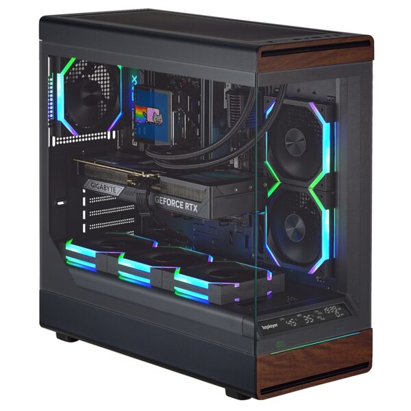Carcasa 1stPLAYER Gaming WD8-bk-5fan, 5 ventilatoare aRGB plus PWM, ATX, telecomanda, negru