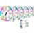 Set 5 ventilatoare 1stPlayer® M3-wh aRGB, controller si telecomanda, alb