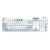 Tastatura Mecanica Gaming 1stPlayer® NEO108 Arctic Blue, 108 taste Lavender Switch, Iluminare RGB, conectivitate wired, 2.4G, bluetooth